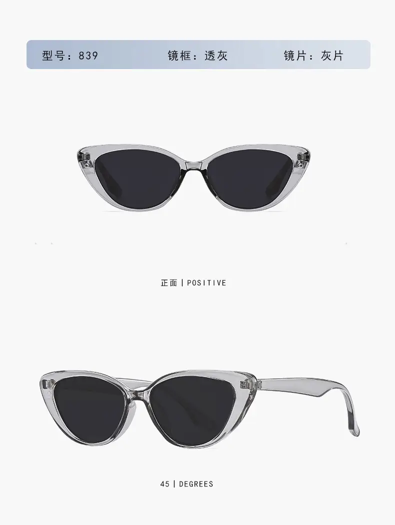 Cat-Eye Sunglasses Black High-End Women Men — feature 12