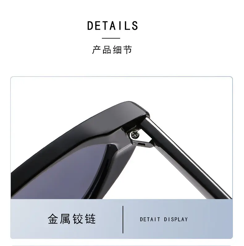 Cat-Eye Sunglasses Black High-End Women Men — feature 4