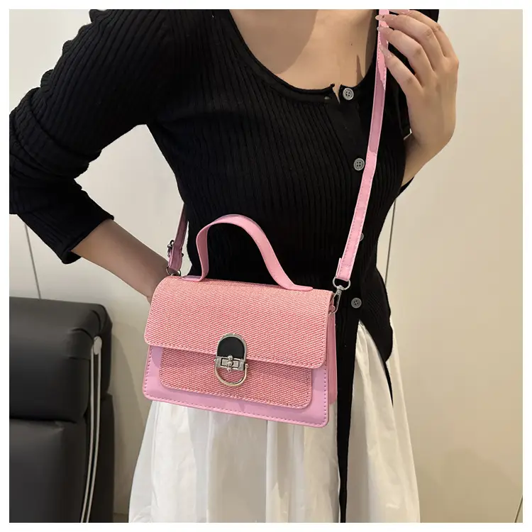 Pink Women's Lock Shoulder Crossbody Bag 2025 — feature 14
