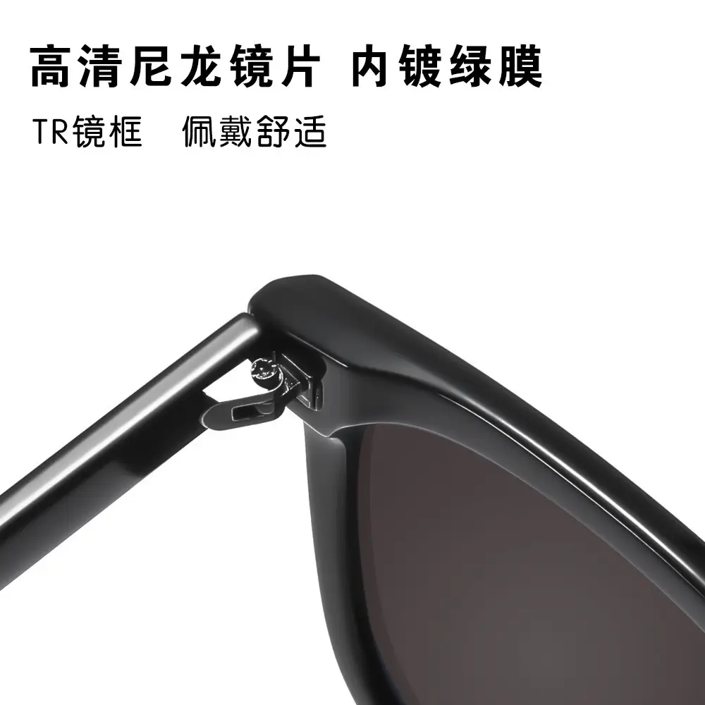 Black Nylon Anti-UV Sunglasses for Men - Image 11