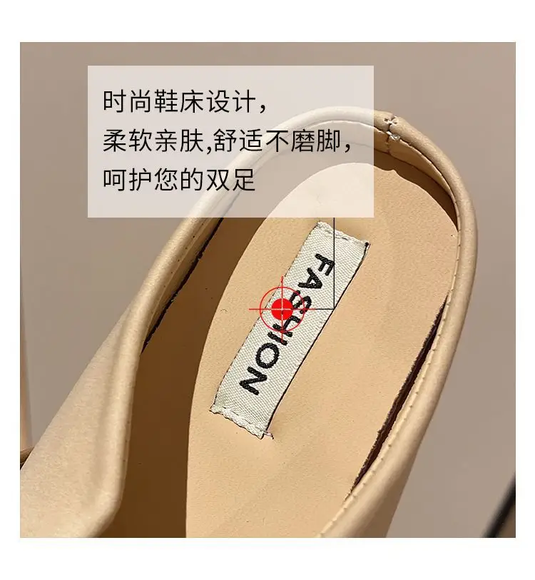Women's Brown Bow Slip-on Sandals Spring Summer — feature 6