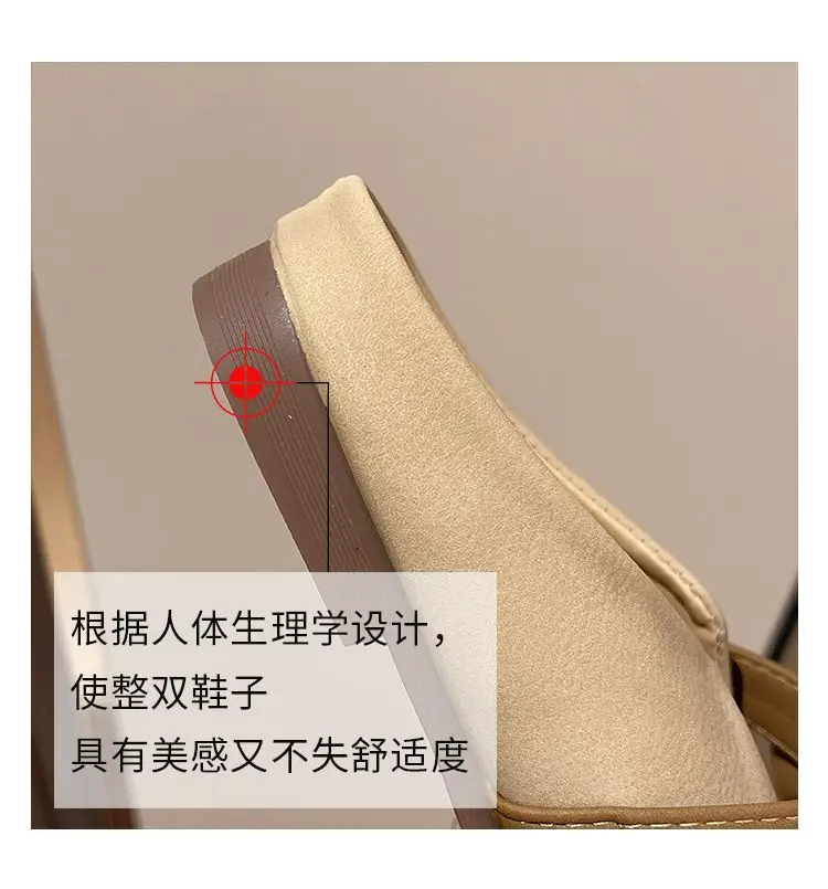 Women's Brown Bow Slip-on Sandals Spring Summer — feature 7