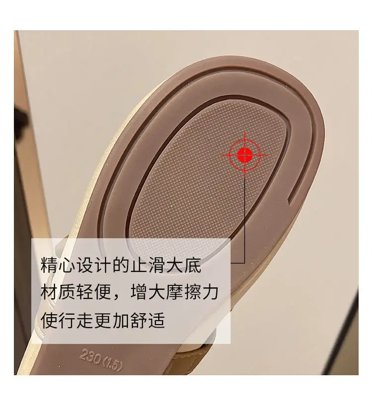 Women's Brown Bow Slip-on Sandals Spring Summer — feature 8
