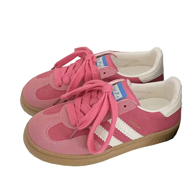 Retro German Training Shoes Women White Lace-Up 2025