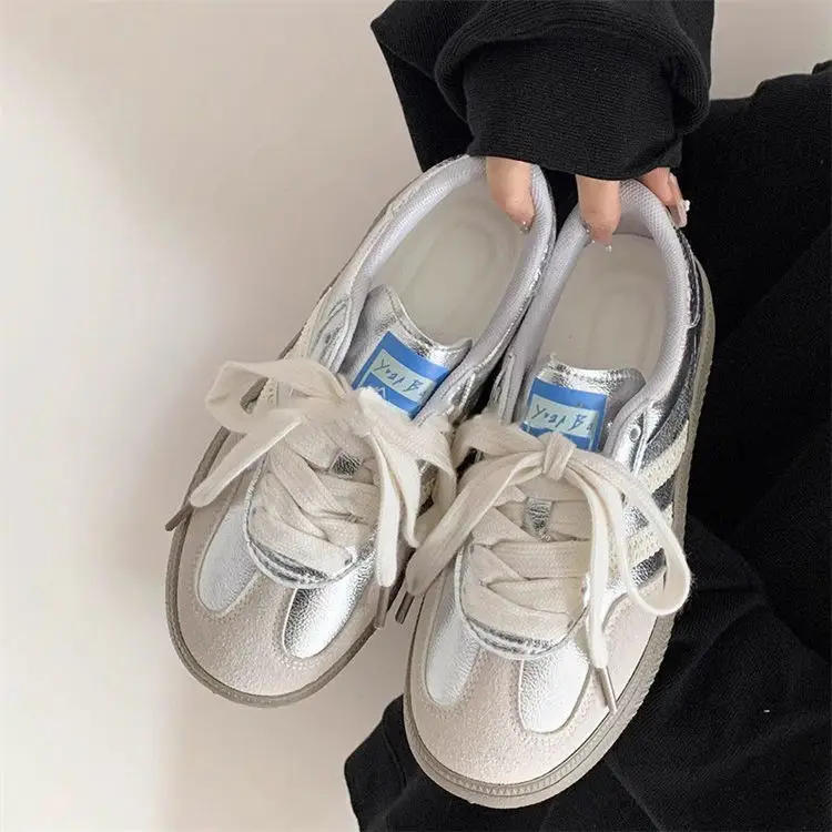 Retro German Training Shoes Women White Lace-Up 2025 — feature 11