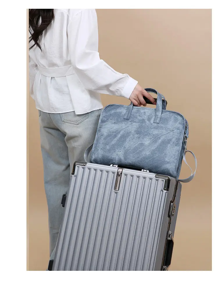 14inch Computer Shoulder Bag Blue Satchel Large Capacity — feature 28
