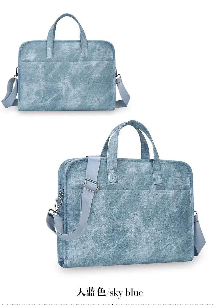 14inch Computer Shoulder Bag Blue Satchel Large Capacity — feature 32