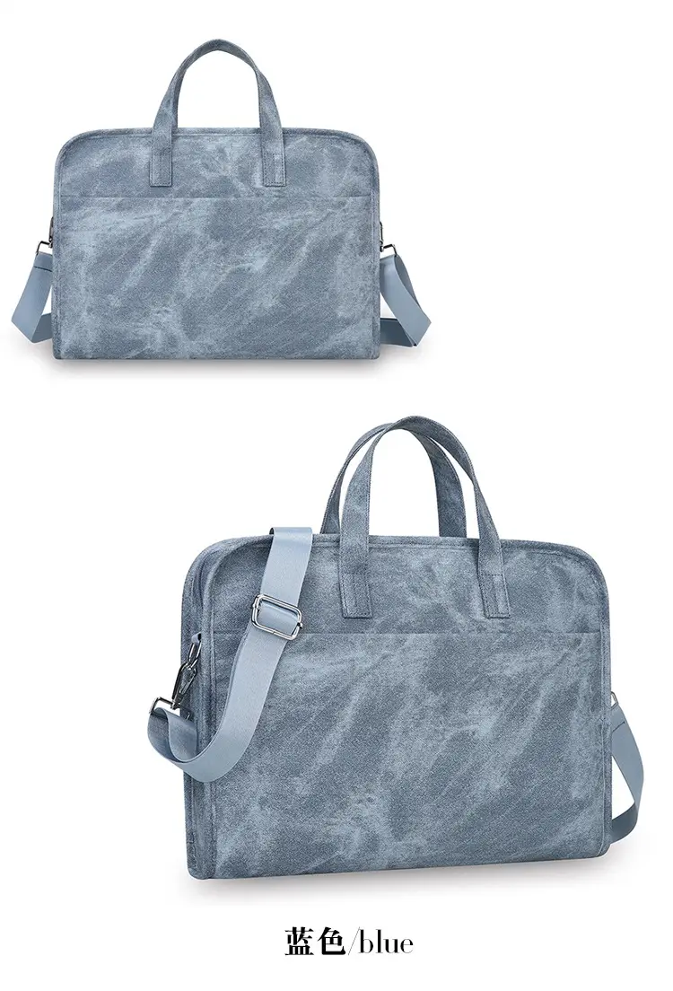 14inch Computer Shoulder Bag Blue Satchel Large Capacity — feature 34