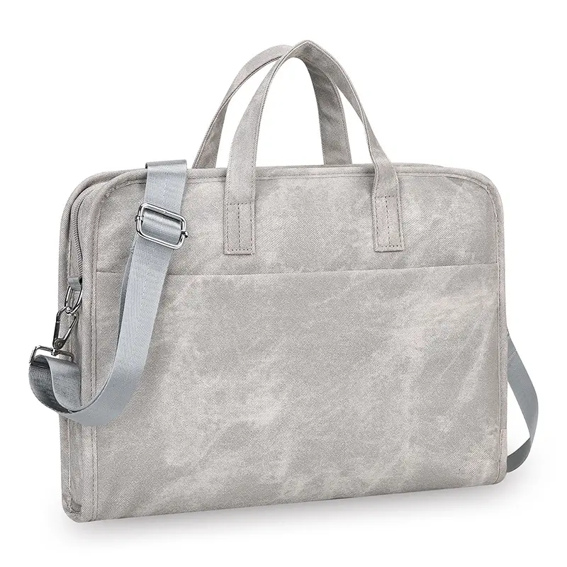 14inch Computer Shoulder Bag Blue Satchel Large Capacity - Image 2