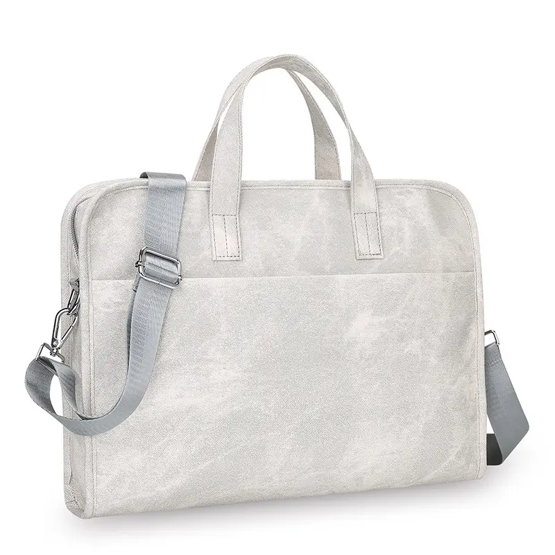 14inch Computer Shoulder Bag Blue Satchel Large Capacity - Image 5