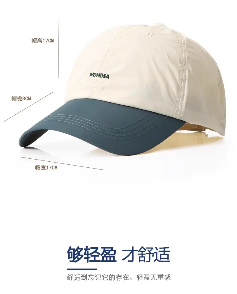 Men's White Navy Cap Sports Baseball Visor — feature 3