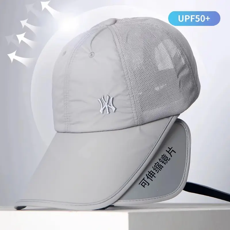 Lightweight UV50+ Baseball Cap for Men Women Black - Image 8