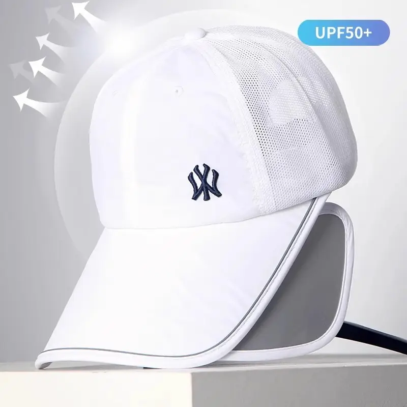 Lightweight UV50+ Baseball Cap for Men Women Black - Image 3