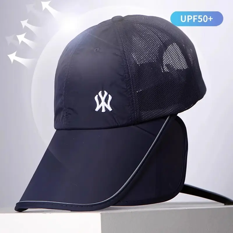 Lightweight UV50+ Baseball Cap for Men Women Black - Image 4