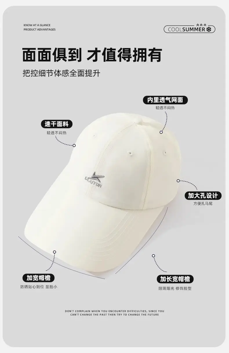 Women's White Sunscreen Hat with UVP50+ & 95% UVA Protection — feature 10