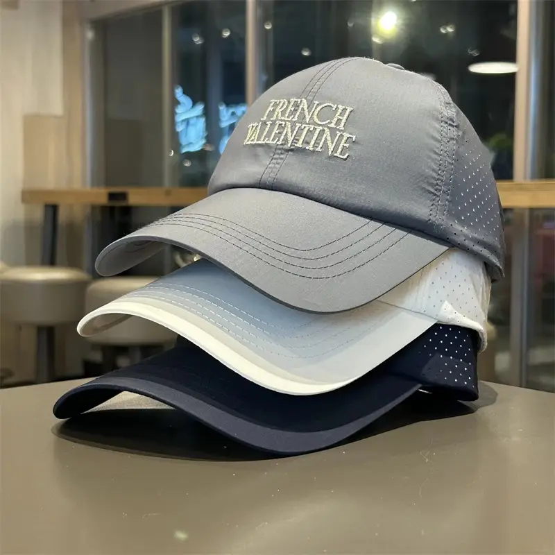 Men French Valentine Mesh Baseball Cap Blue — feature 4