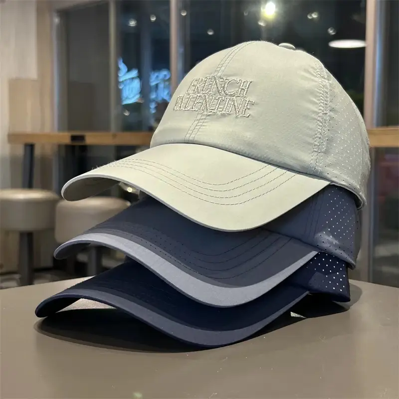 Men French Valentine Mesh Baseball Cap Blue — feature 6
