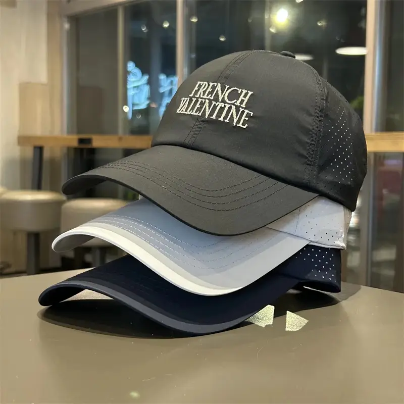 Men French Valentine Mesh Baseball Cap Blue — feature 7
