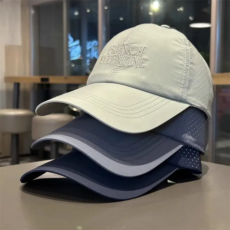 Men French Valentine Mesh Baseball Cap Blue — feature 8