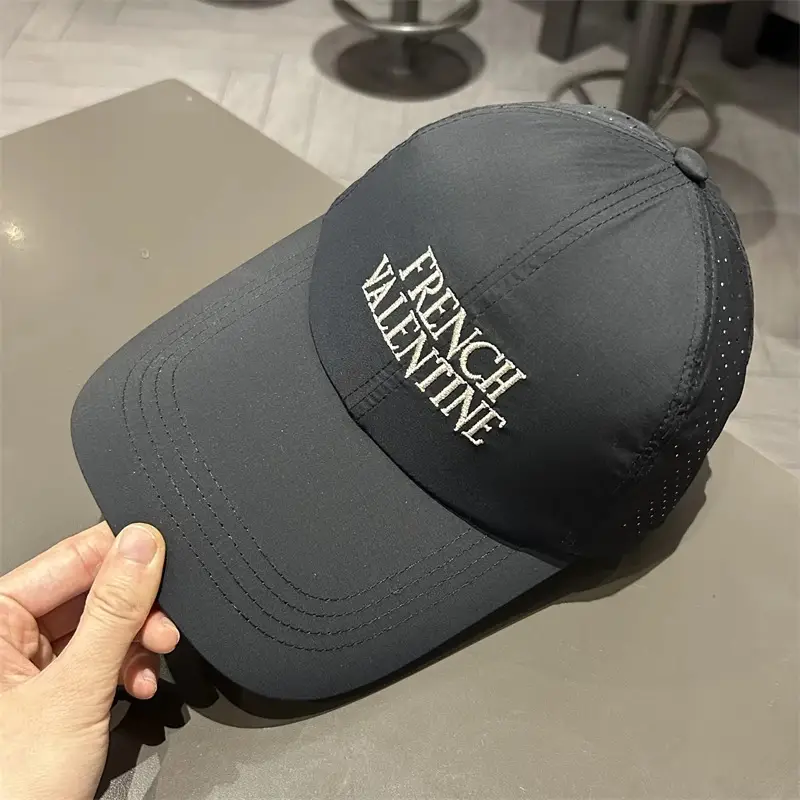 Men French Valentine Mesh Baseball Cap Blue