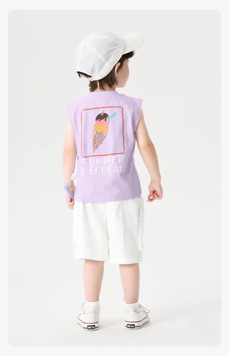 Right European Boys Ice Cream Vest Light Purple — feature 15
