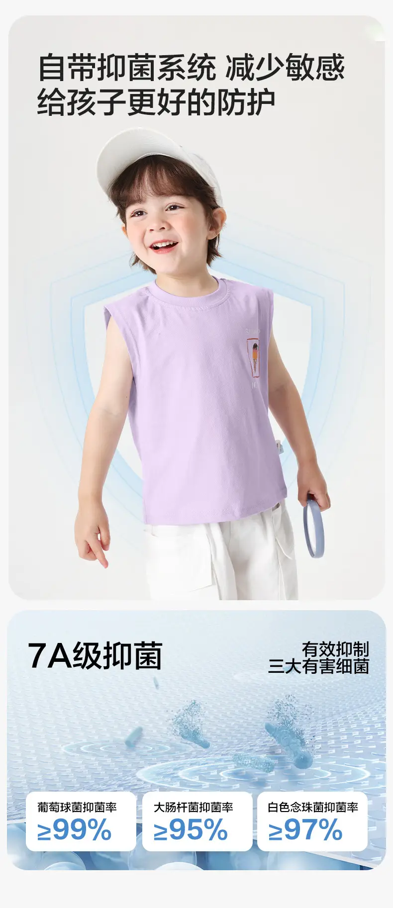 Right European Boys Ice Cream Vest Light Purple — feature 3