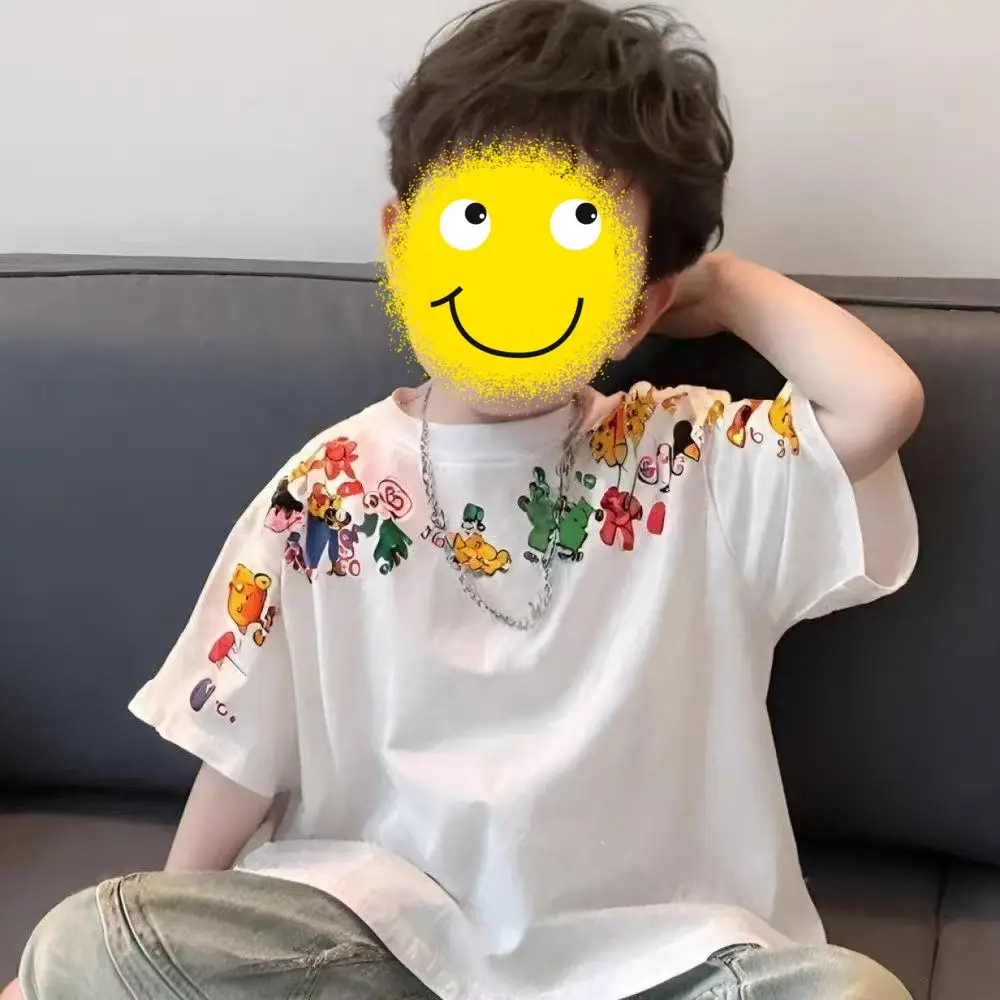2025 Kids Cotton Cartoon T-Shirt Short Sleeve - Image 4