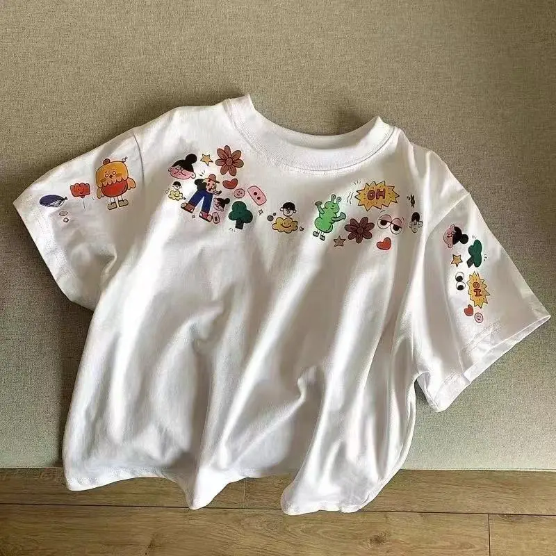 2025 Kids Cotton Cartoon T-Shirt Short Sleeve - Image 6