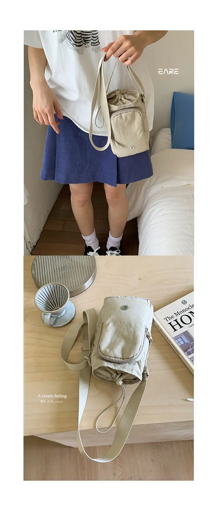 Nylon Shoulder Bag for Women, Water Bottle & Mobile Carry — feature 18