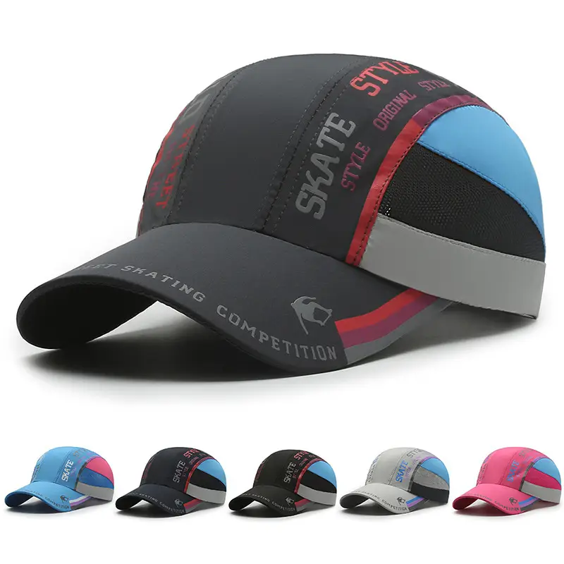 Men Satire Competition Sports Cap Blue Pink - Image 7