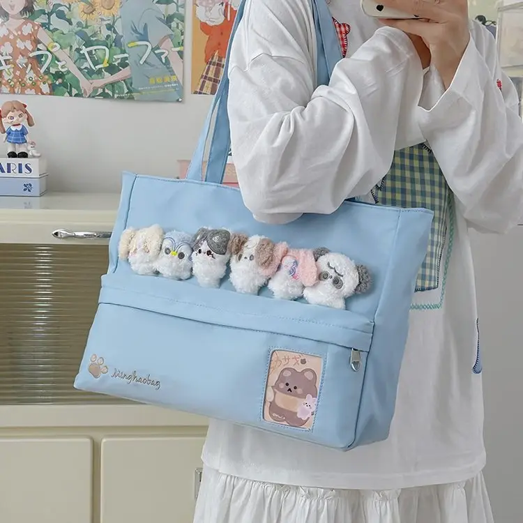 Cute Cartoon Doll Shoulder Bag for Girls Primary School