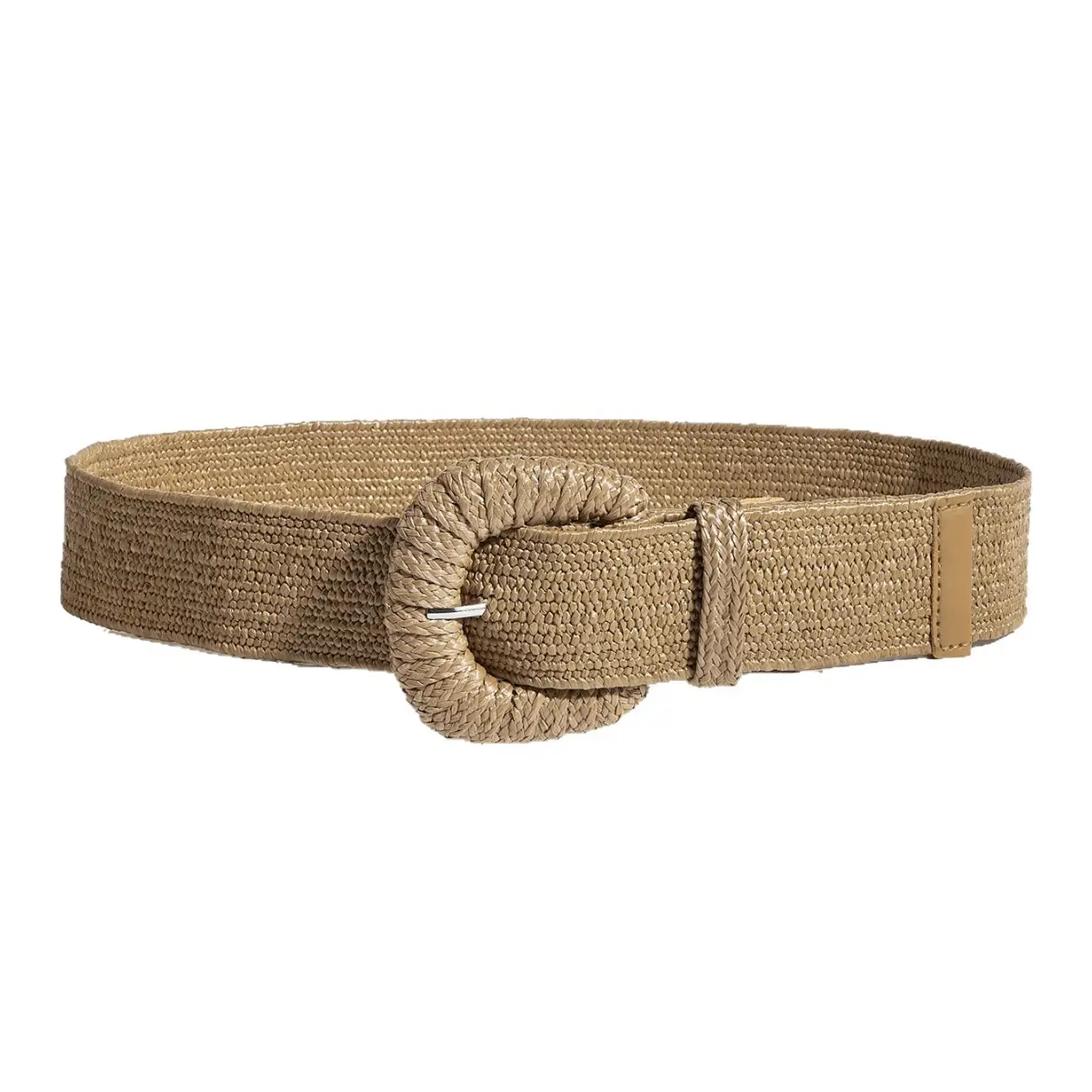 Women's Cotton Linen Belt with Round Square Buckle - Image 5