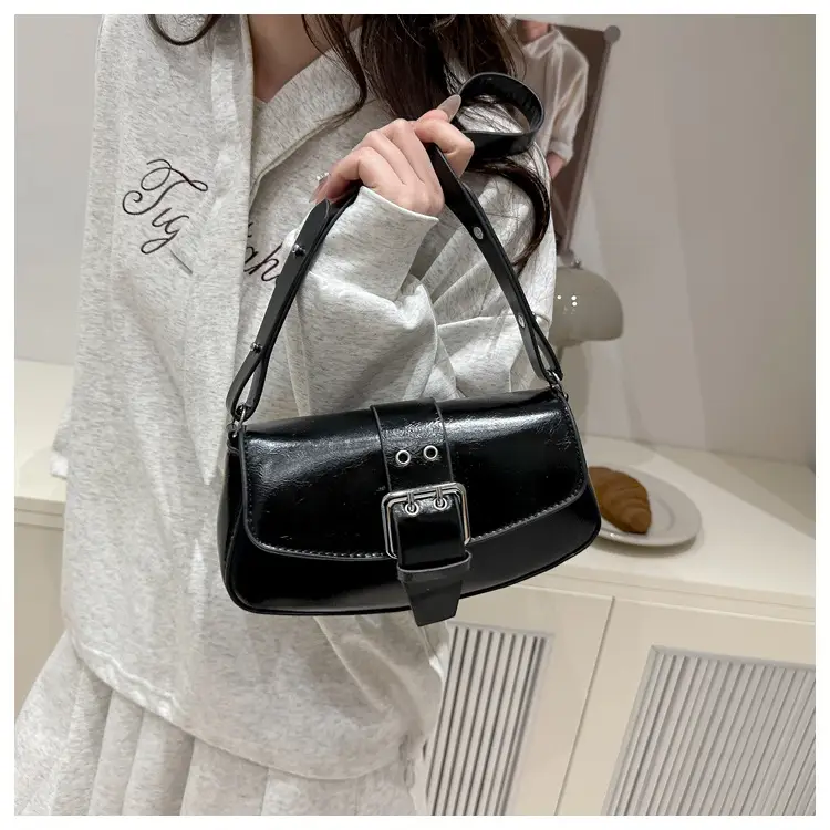Women's Beige Belt Buckle Shoulder Bag 2025 Spring Summer — feature 18
