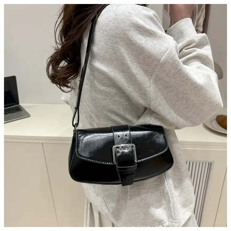 Women's Beige Belt Buckle Shoulder Bag 2025 Spring Summer — feature 19