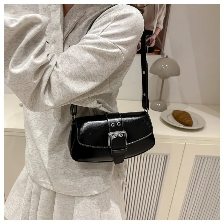Women's Beige Belt Buckle Shoulder Bag 2025 Spring Summer — feature 20