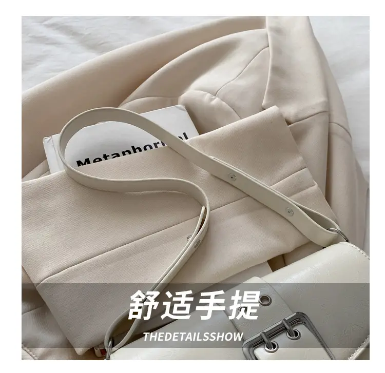 Women's Beige Belt Buckle Shoulder Bag 2025 Spring Summer — feature 6