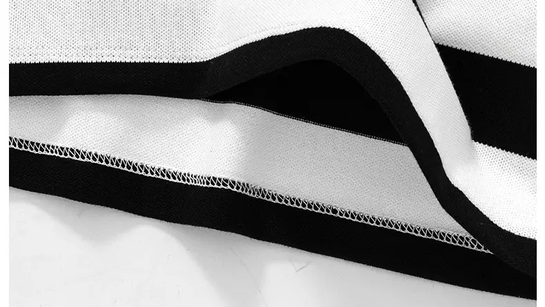 Boys Striped Polo Shirt & Shorts Set Black White Summer — feature 12