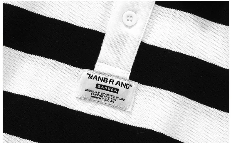 Boys Striped Polo Shirt & Shorts Set Black White Summer — feature 8