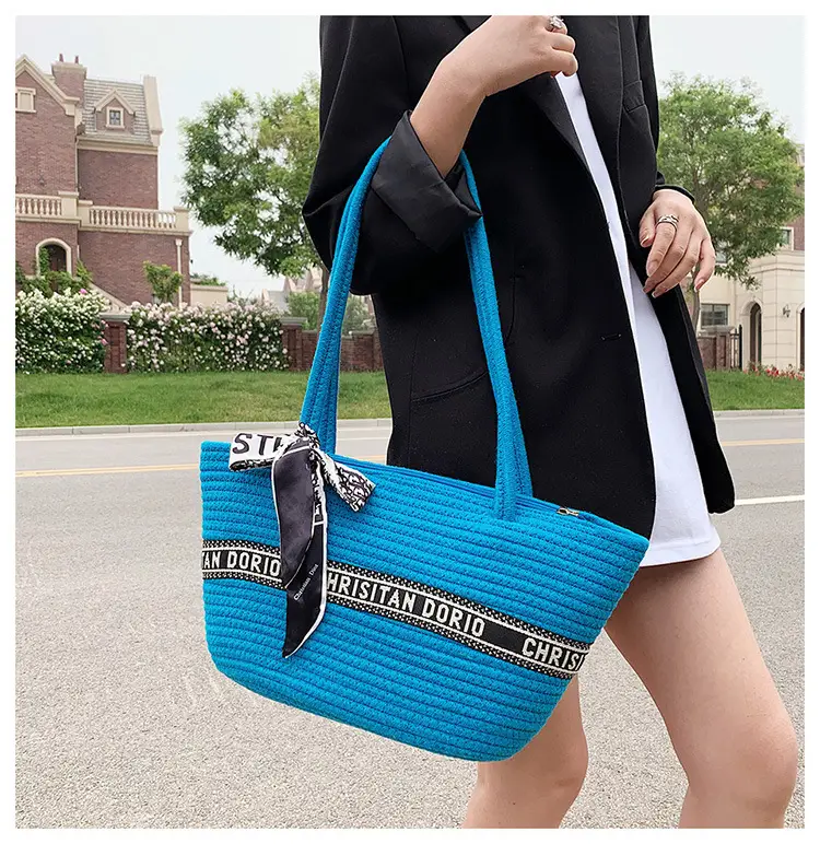 Women's Yellow Cotton Crossbody Bag with Satchel Design — feature 10