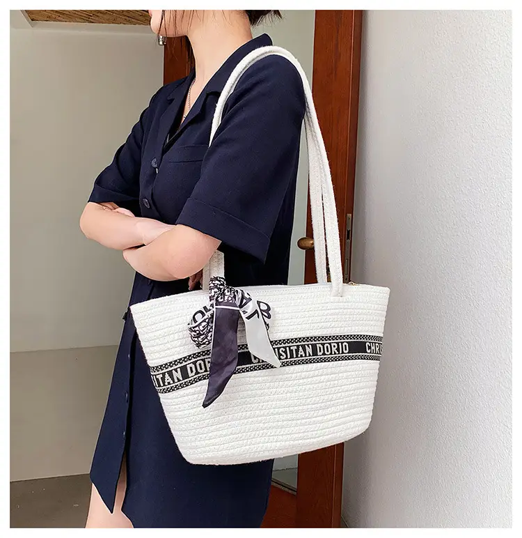 Women's Yellow Cotton Crossbody Bag with Satchel Design — feature 19