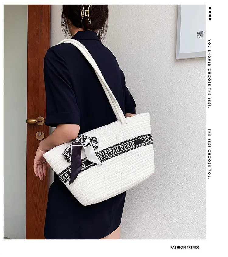 Women's Yellow Cotton Crossbody Bag with Satchel Design — feature 2