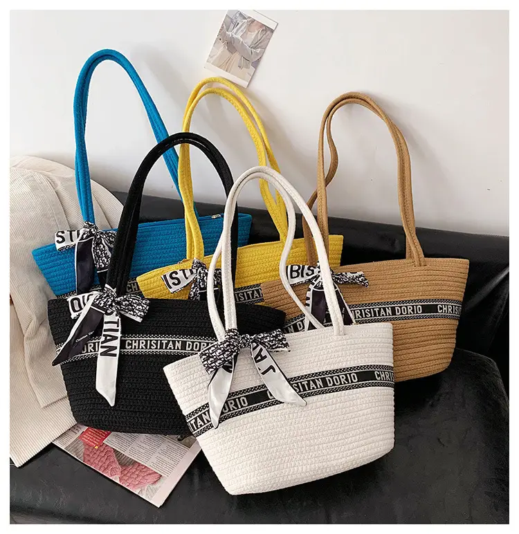 Women's Yellow Cotton Crossbody Bag with Satchel Design — feature 20