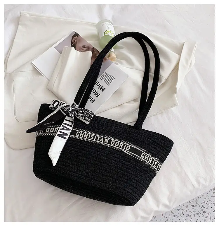 Women's Yellow Cotton Crossbody Bag with Satchel Design