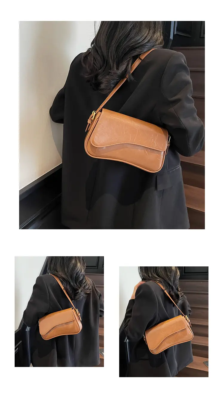 2025 New High-End Textured Handbags Solid Color Single Shoulder Crossbody Commuter Women's Bag — feature 13