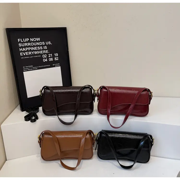 2025 New High-End Textured Handbags Solid Color Single Shoulder Crossbody Commuter Women's Bag — feature 14