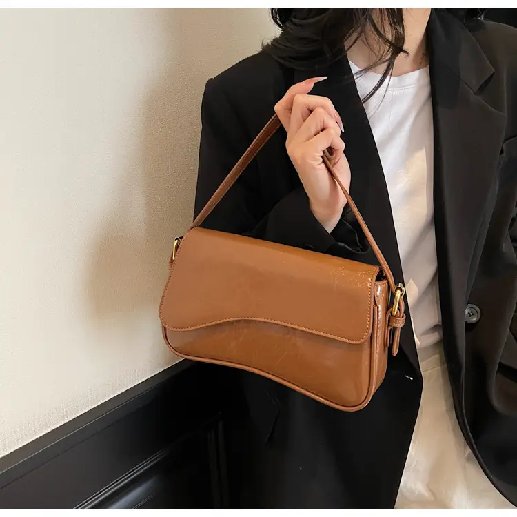 2025 New High-End Textured Handbags Solid Color Single Shoulder Crossbody Commuter Women's Bag — feature 19