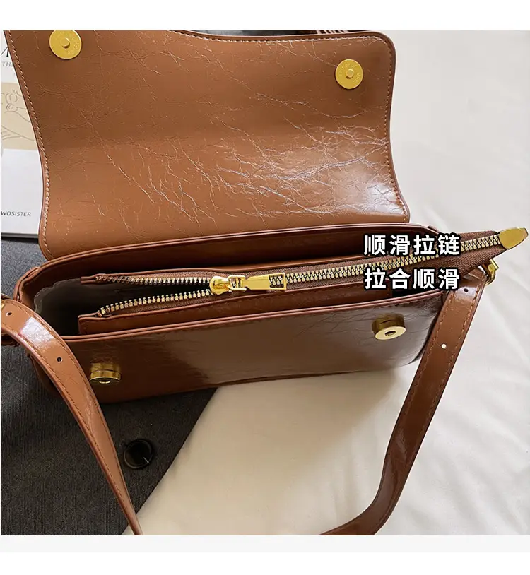 2025 New High-End Textured Handbags Solid Color Single Shoulder Crossbody Commuter Women's Bag — feature 5