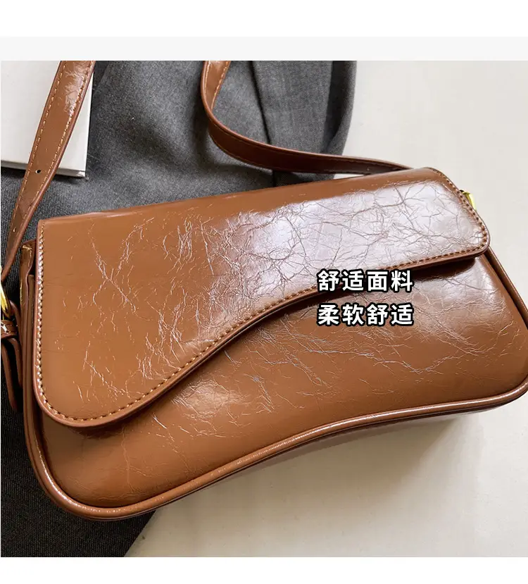 2025 New High-End Textured Handbags Solid Color Single Shoulder Crossbody Commuter Women's Bag — feature 7