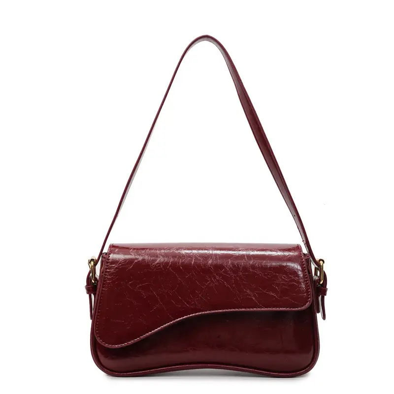 2025 New High-End Textured Handbags Solid Color Single Shoulder Crossbody Commuter Women's Bag - Image 2
