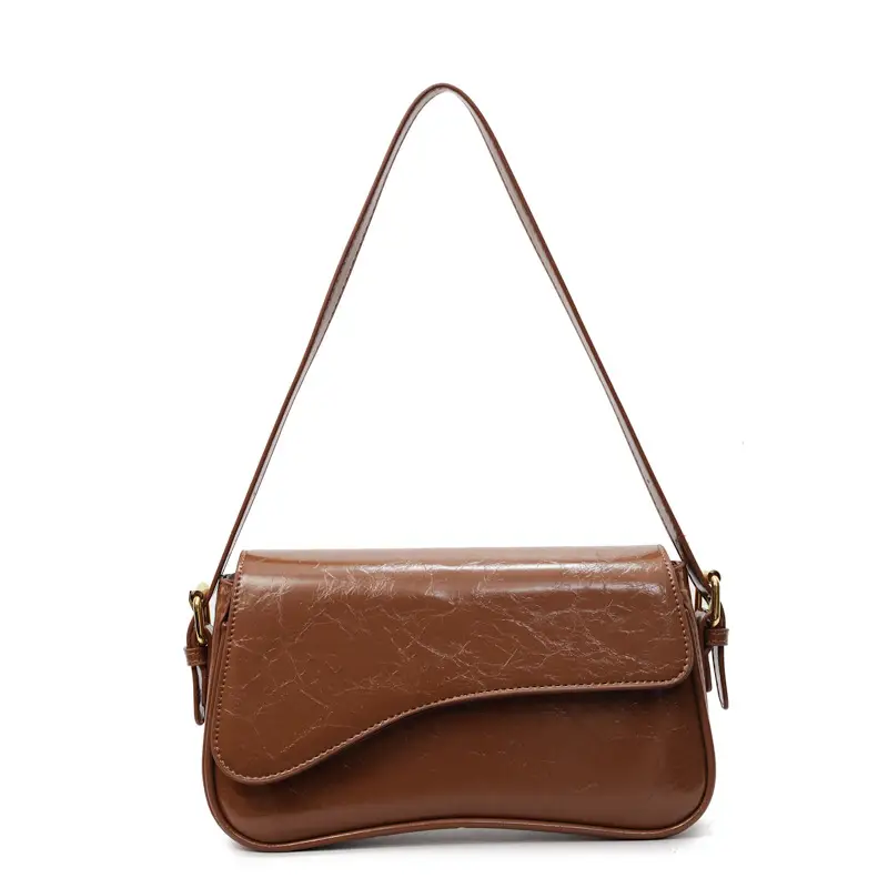 2025 New High-End Textured Handbags Solid Color Single Shoulder Crossbody Commuter Women's Bag - Image 3